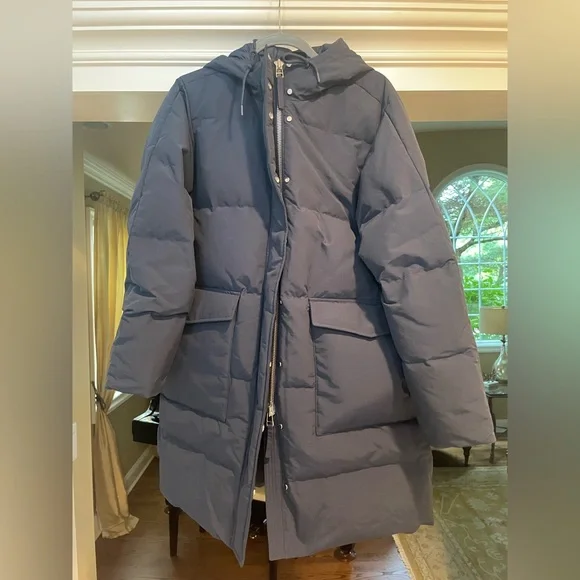 Everlane The Long Puffer Navy Blue - Winter Jacket - Picture 2 of 6